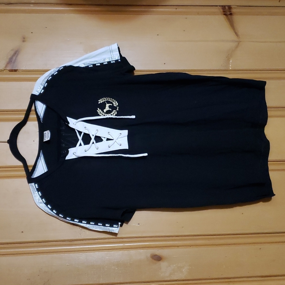 PINK jersey style shirt Large